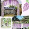 Wisteria Artificial Flowers Garland, 7.2Ft/Piece Wisteria Hanging Flowers Garland for Wedding Arch Decoration Outdoor Ceremony Home Backdrop Garden